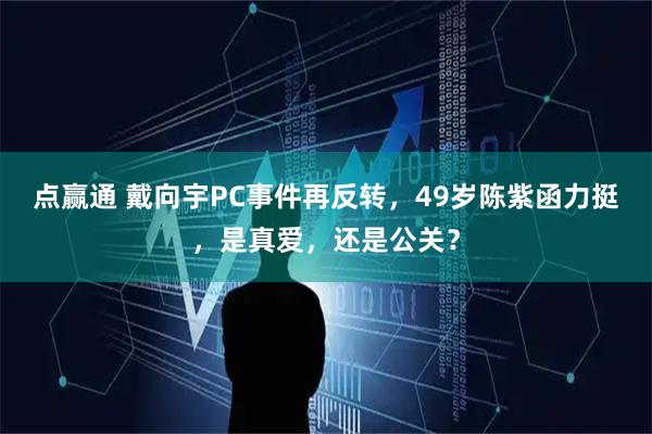 点赢通 戴向宇PC事件再反转，49岁陈紫函力挺，是真爱，还是公关？