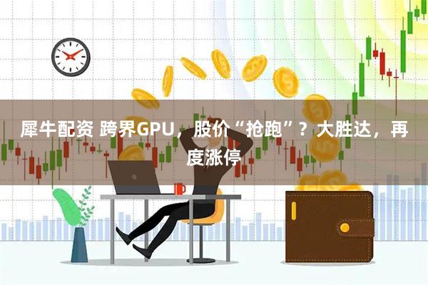 犀牛配资 跨界GPU，股价“抢跑”？大胜达，再度涨停