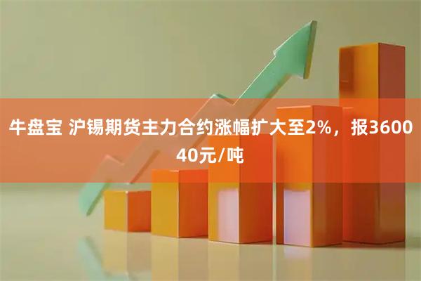 牛盘宝 沪锡期货主力合约涨幅扩大至2%，报360040元/吨